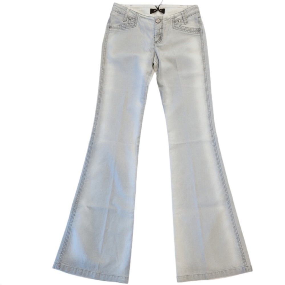 Roberto cavalli grey flared bell bottoms jeans new never worn